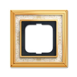 Jednostruki ram BD polished brass decor ivory white