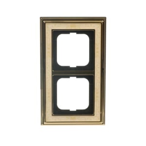 Dvostruki ram BD polished brass decor ivory white
