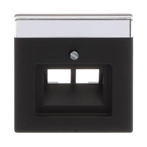 Maska za 2 RJ 45 FL Crna mat