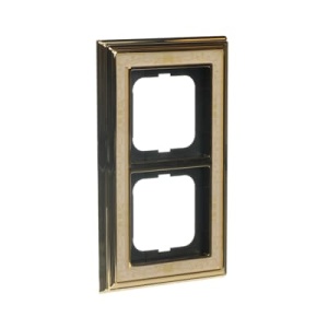 Dvostruki ram BD polished brass decor ivory white - Img 3