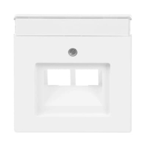 Maska za 2 RJ 45 FL Bela Mat