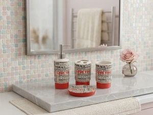 Set de baie din ceramică ''I love you''