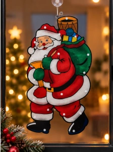 Moș Crăciun cu LED multicolor - Img 2