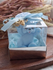 Mărturie botez din săpun - ursuleţ bleu în cutiuţă -model 2 - Img 3