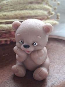 Mărturie botez din săpun - ursuleţ maro în cutiuţă -model 1 - Img 2