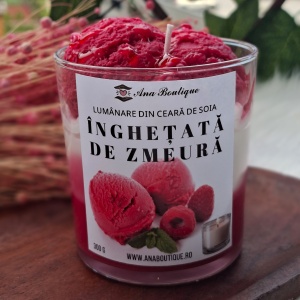 Lumânare Parfumată – "Înghețată de Zmeură"