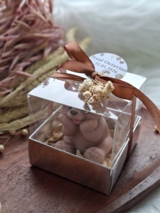 Mărturie botez din săpun - ursuleţ maro în cutiuţă -model 1 - Img 3