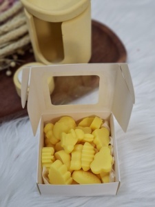 Set cadou recipient ceramic handmade pentru topit wax melts-uri - culoare galbenă - Img 2