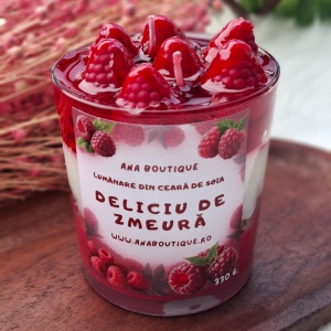 Lumânare Parfumată – "Deliciu de Zmeură"