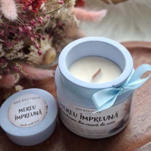 Lumânări parfumate în recipient de ceramică - Colecția ,,Arome de Iubire,, -"MEREU ÎMPREUNĂ"