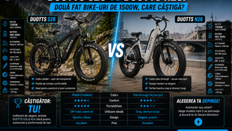 DUOTTS S26 vs DUOTTS N26: Doua Fat Bike-uri de 1500W, Care Castiga?