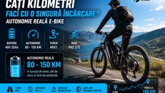 Cati Kilometri Faci cu o Singura Incarcare? Autonomie Reala E-Bike