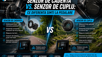 Senzor de Cadenta vs Senzor de Cuplu: Ce Diferenta Simti la Pedalare