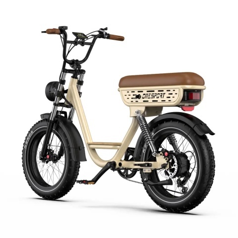 Onesport W77 Vintage Fat E-Bike | 500W, 90 km | All4eBikes - Img 6