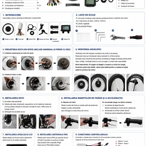 2000W Rear Hub Motor E-Bike Conversion Kit MTX - Img 6