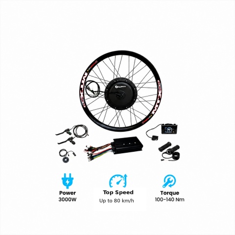 3000W Rear Hub Motor E-Bike Conversion Kit