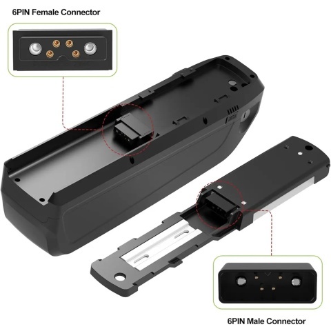 Conector alimentare baterie eBike 48V pentru kit conversie bicicletă electrică