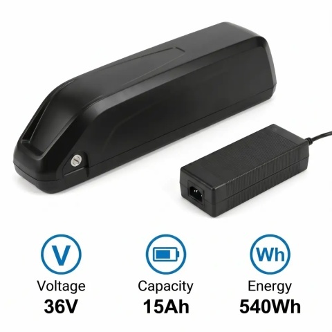 36V 15Ah Downtube E-Bike Battery