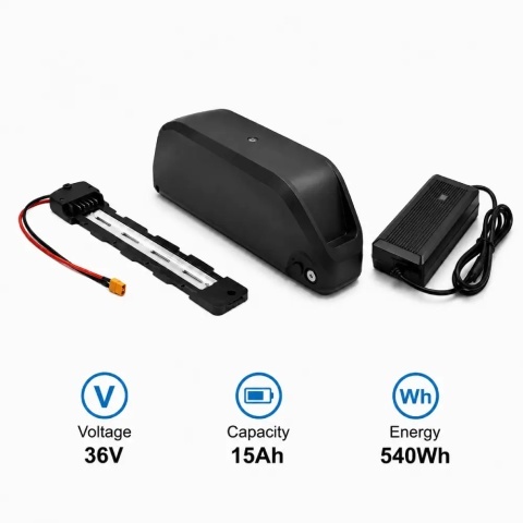 36V 15Ah Downtube E-Bike Battery