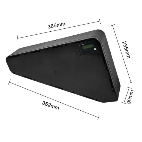 Acumulator triunghiular 48V 20Ah montat pe cadru bicicletă electrică