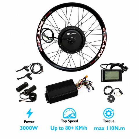 3000W Rear Hub Motor E-Bike Conversion Kit