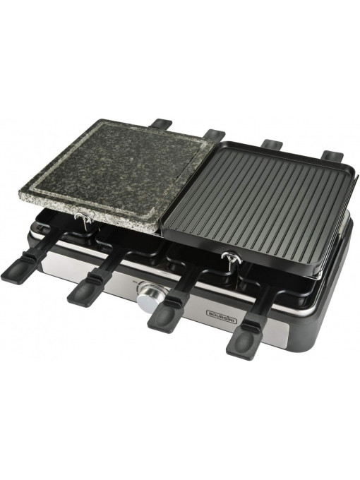 Gratar electric cu piatra si raclete BOURGINI PLUS