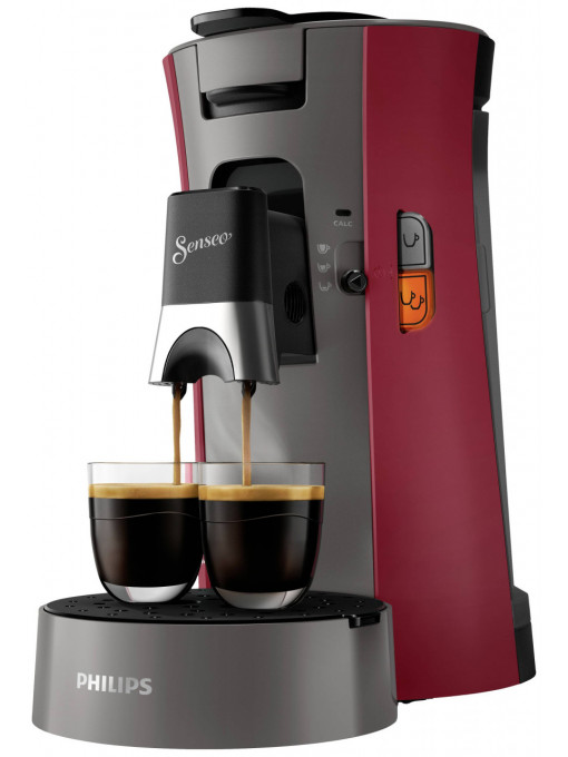 Espressor Philips Senseo Select CSA230/90 - Rosu intens si gri casmir