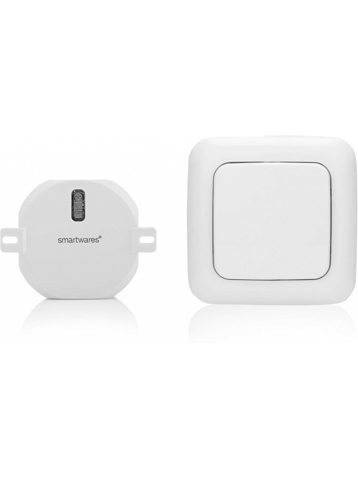 Comutator de perete fără fir pentru rulouri Smartwares SH5-SET-RD, alb + 1 întrerupător