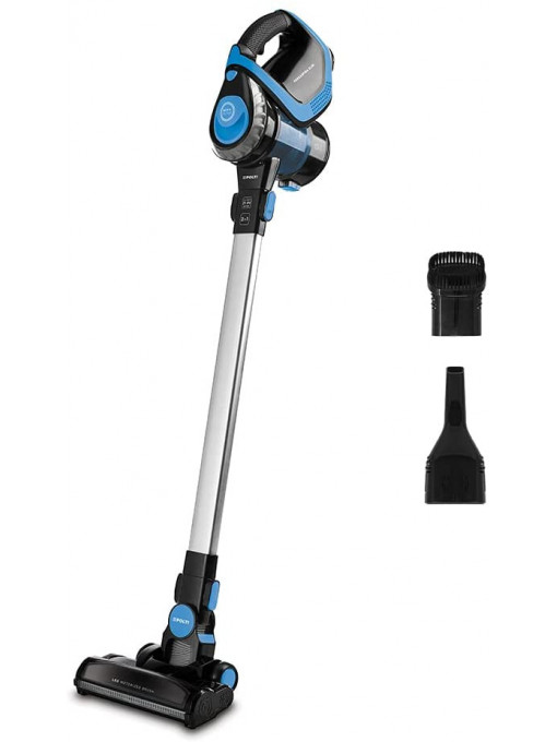 Aspirator vertical fara fir Polti Forzaspira Slim SR100, 2 in 1, Ciclonic, Autonomie lucru 50 min, 0.5 l, Perie Motorizata, Albastru