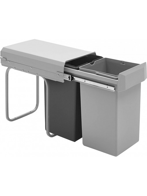 Coș de gunoi Wesco Double-Boy, 2 compartimente x 15l, gri antracit