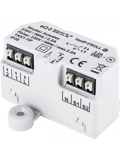 Actuator încastrabil de rulouri și jaluzele Homematic IP Smart Home, model ‎HmIP-FROLL