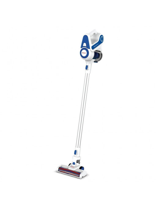 Aspirator vertical fara fir Polti Forzaspira Slim SR90B, 2 in 1, Ciclonic, Autonomie lucru 40 min, 0.5 l, Perie Motorizata, Albastru