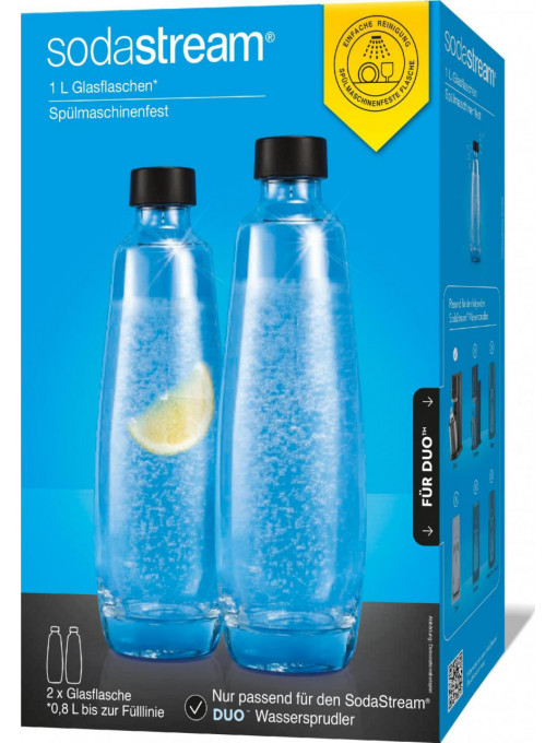 Set 2 carafe de sticla SodaStream, 1L
