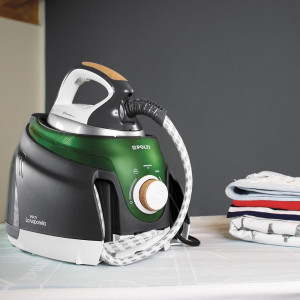 Stație de călcat Polti la Vaporella XT90C cu talpă ceramică dublă, 2350 W, 7.5 bar, culoare verde/gri - Img 2