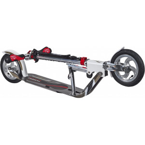Trotinetă pliabilă Hudora Youth Air GS 205, cauciucuri pneumatice, alb/argintiu - Img 3