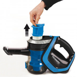 Aspirator vertical fara fir Polti Forzaspira Slim SR100, 2 in 1, Ciclonic, Autonomie lucru 50 min, 0.5 l, Perie Motorizata, Albastru - Img 7