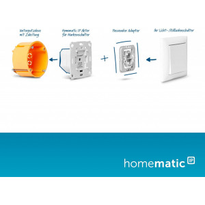Actuator de jaluzele Homematic IP Smart Home pentru întrerupătoare de marcă, model HMIP-BBL - Img 3