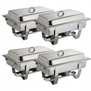 Chafing dish Olympia 9 litri, set 4 bucati, inox - Img 1