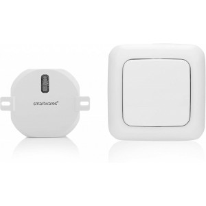 Comutator de perete fără fir pentru rulouri Smartwares SH5-SET-RD, alb + 1 întrerupător - Img 1