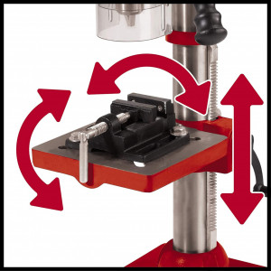 Mașină de găurit cu coloană Einhell TC-BD 630 (630 W, Carter MK2, 12 viteze, viteză maximă 2450 rpm, opritor de adâncime, menghină inclusă) - Img 5