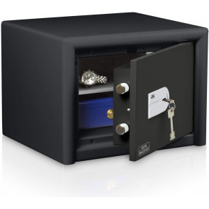 Seif cu cheie Burg Wächter 41180, nivel de securitate S2, protecție împotriva incendiilor LFS 30 P, testat VdS, 15 l, 44 kg, CL 410 K, negru - Img 1