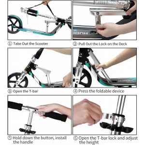 Trotinetă pliabilă Hudora BigWheel 205, tehnologie RX Pro - Img 3