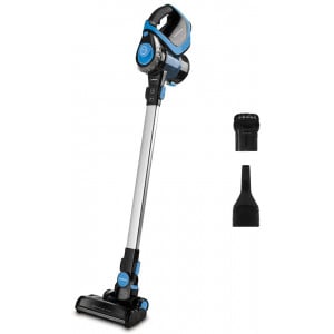 Aspirator vertical fara fir Polti Forzaspira Slim SR100, 2 in 1, Ciclonic, Autonomie lucru 50 min, 0.5 l, Perie Motorizata, Albastru - Img 1