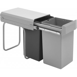 Coș de gunoi Wesco Double-Boy, 2 compartimente x 15l, gri antracit - Img 1