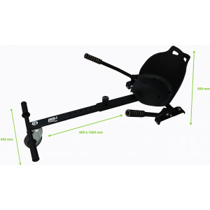 Scaun Beeper R4-Kart-N pentru hoverboard de 6.5 inch, 8 inch, 10 inch, reglabil, negru - Img 3