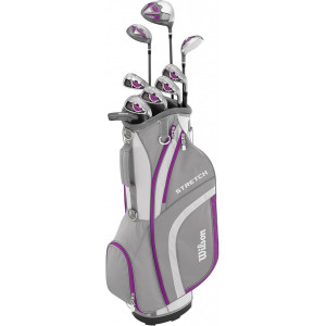 Set complet de 9 crose golf pentru începători WILSON Stretch XL, damă, mâna stângă, geantă inclusă - Img 1