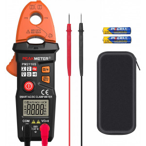 Clește ampermetric digital Peakmeter PM2116S, măsurare tensiune, intensitate, rezistență, diode și continuite în circuit - Img 1