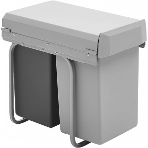 Coș de gunoi Wesco Double-Boy, 2 compartimente x 15l, gri antracit - Img 2