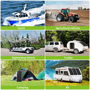 Set 4 Panouri Solare Flexibile Monocristaline 12 V DOKIO 4 x 100 W (400 W), ideal pentru autorulote, camping, foișoare de grădină - Img 6