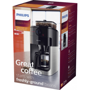 Cafetiera Philips Grind & Brew HD7767/00 – negru/metal - Img 2